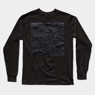 Photographic Image of Black leather Long Sleeve T-Shirt